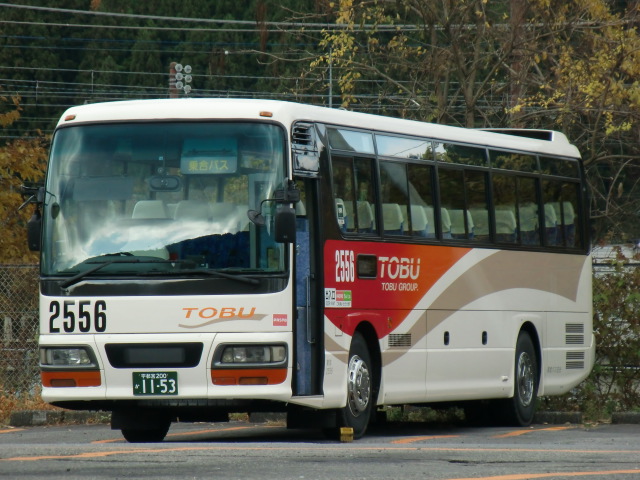 いすゞボディのガーラも転入して世代交代が進む日光の東武バス（2010年11月２０日　歩道より撮影）